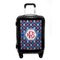 Knitted Argyle & Skulls Carry On Hard Shell Suitcase - Front