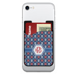 Knitted Argyle & Skulls 2-in-1 Cell Phone Credit Card Holder & Screen Cleaner (Personalized)