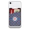 Knitted Argyle & Skulls Cell Phone Credit Card Holder w/ Phone