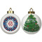 Knitted Argyle & Skulls Ceramic Christmas Ornament - X-Mas Tree (APPROVAL)