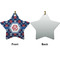 Knitted Argyle & Skulls Ceramic Flat Ornament - Star Front & Back (APPROVAL)