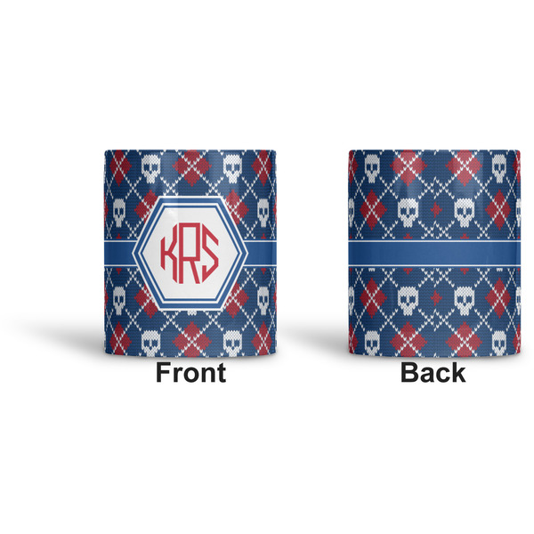 Knitted Argyle & Skulls Ceramic Pen Holder - Apvl