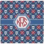 Knitted Argyle & Skulls Ceramic Tile Hot Pad (Personalized)