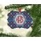Knitted Argyle & Skulls Christmas Ornament (On Tree)