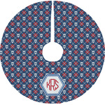Knitted Argyle & Skulls Tree Skirt (Personalized)
