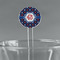 Knitted Argyle & Skulls 5.5" Round Plastic Stir Sticks - Clear (Personalized)