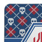 Knitted Argyle & Skulls Coaster Set - DETAIL