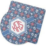 Knitted Argyle & Skulls Rubber Backed Coaster (Personalized)