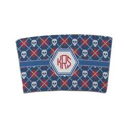 Knitted Argyle & Skulls Coffee Cup Sleeve (Personalized)