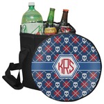 Knitted Argyle & Skulls Collapsible Cooler & Seat (Personalized)