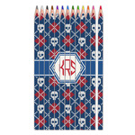 Knitted Argyle & Skulls Colored Pencils (Personalized)