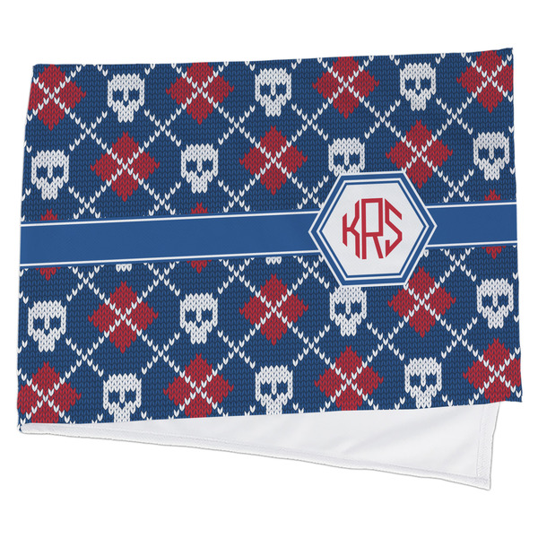 Custom Knitted Argyle & Skulls Cooling Towel (Personalized)