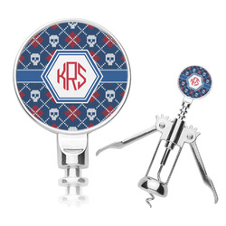 Knitted Argyle & Skulls Corkscrew (Personalized)