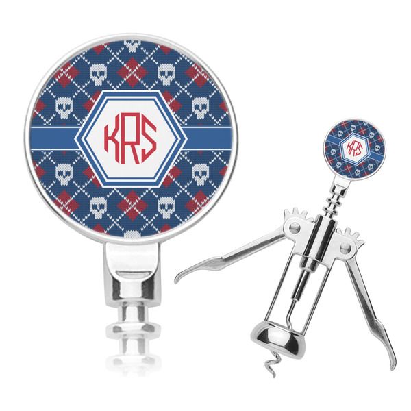 Custom Knitted Argyle & Skulls Corkscrew (Personalized)