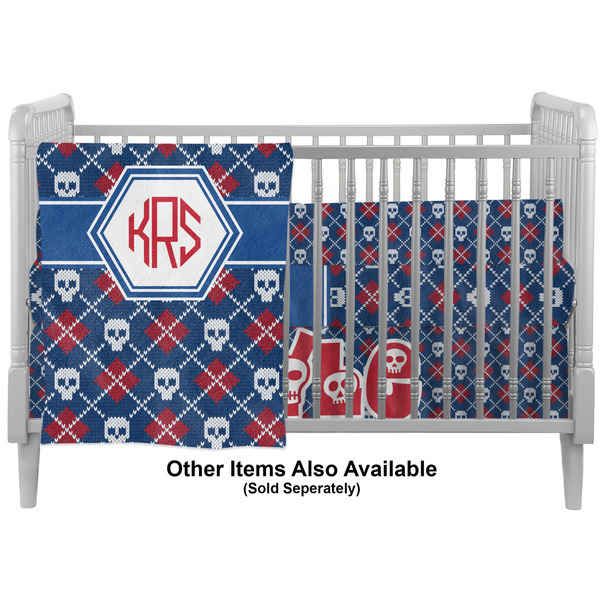 Knitted Argyle & Skulls Crib - Profile Sold Seperately