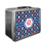 Knitted Argyle & Skulls Lunch Box (Personalized)