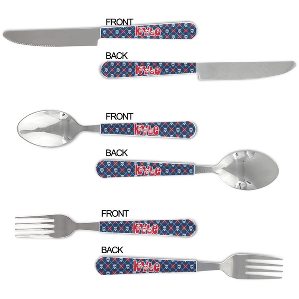 Knitted Argyle & Skulls Cutlery Set - APPROVAL