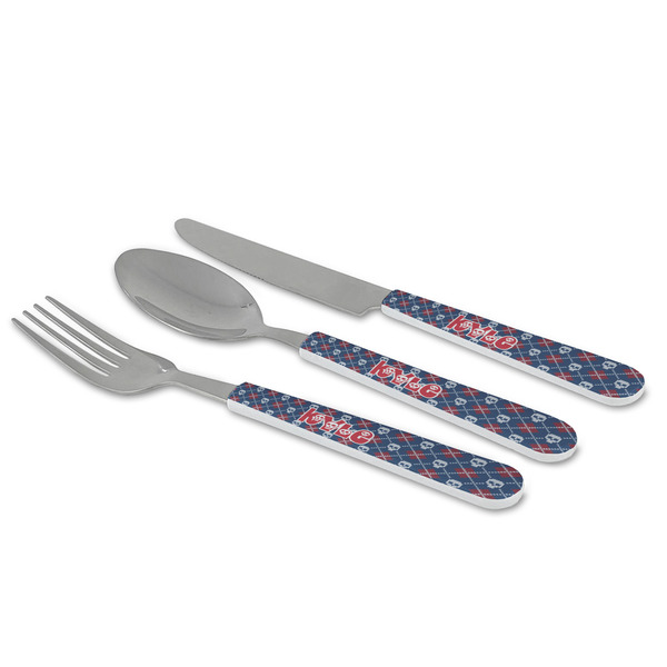Knitted Argyle & Skulls Cutlery Set - MAIN