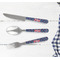 Knitted Argyle & Skulls Cutlery Set - w/ PLATE