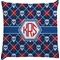Knitted Argyle & Skulls Decorative Pillow Case (Personalized)