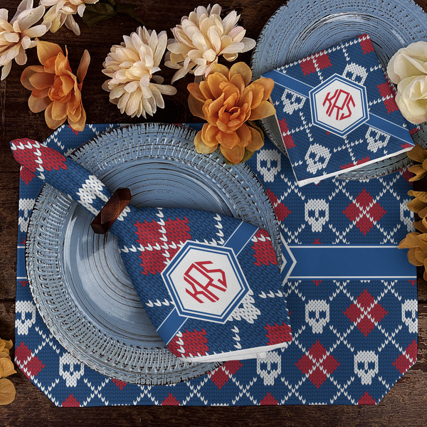 Knitted Argyle & Skulls Dining Set