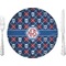 Knitted Argyle & Skulls 10" Glass Lunch / Dinner Plates - Single or Set (Personalized)