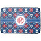 Knitted Argyle & Skulls Dish Drying Mat w/ Monogram