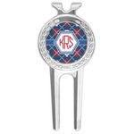 Knitted Argyle & Skulls Golf Divot Tool & Ball Marker (Personalized)