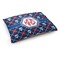 Knitted Argyle & Skulls Dog Bed - Medium w/ Monogram