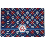 Knitted Argyle & Skulls Dog Food Mat w/ Monogram