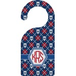 Knitted Argyle & Skulls Door Hanger (Personalized)