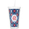 Knitted Argyle & Skulls Double Wall Tumbler with Straw (Personalized)