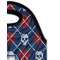 Knitted Argyle & Skulls Double Wine Tote - Detail 1 (new)