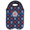 Knitted Argyle & Skulls Double Wine Tote - Flat (new)