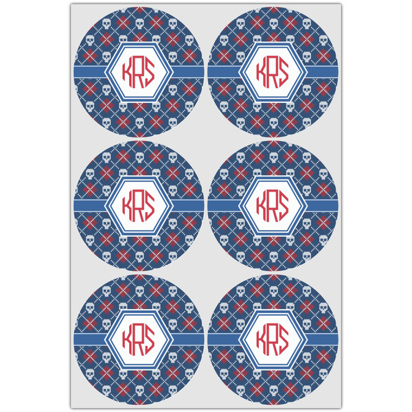 Knitted Argyle & Skulls Drink Topper - Large - Set of 6