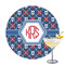 Knitted Argyle & Skulls Printed Drink Topper - 3.25" (Personalized)