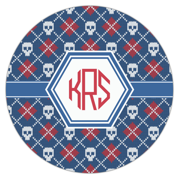 Knitted Argyle & Skulls Drink Topper - Large - Single