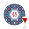 Knitted Argyle & Skulls Printed Drink Topper -  2.5" (Personalized)