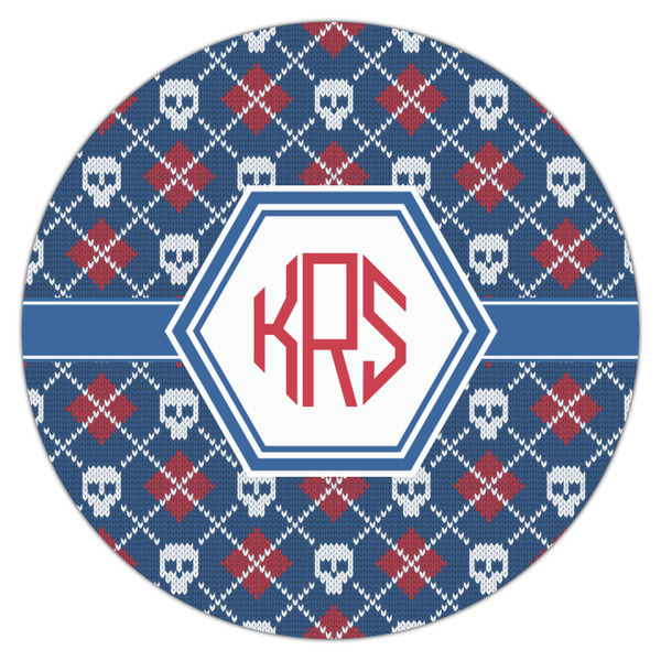 Knitted Argyle & Skulls Drink Topper - Medium - Single