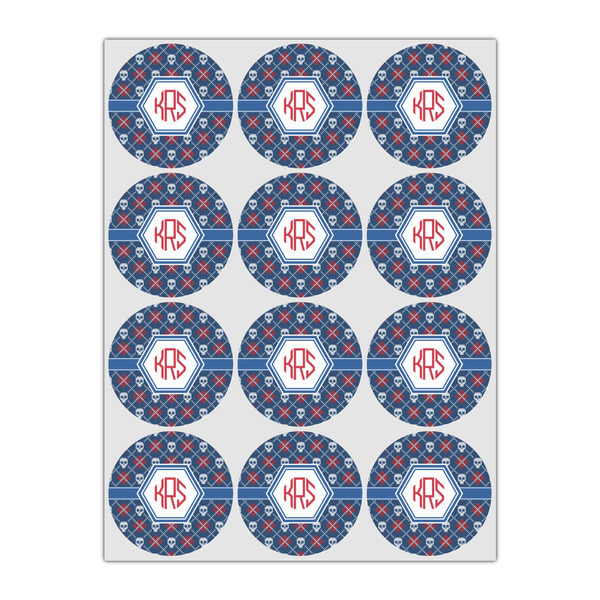 Knitted Argyle & Skulls Drink Topper - Small - Set of 12