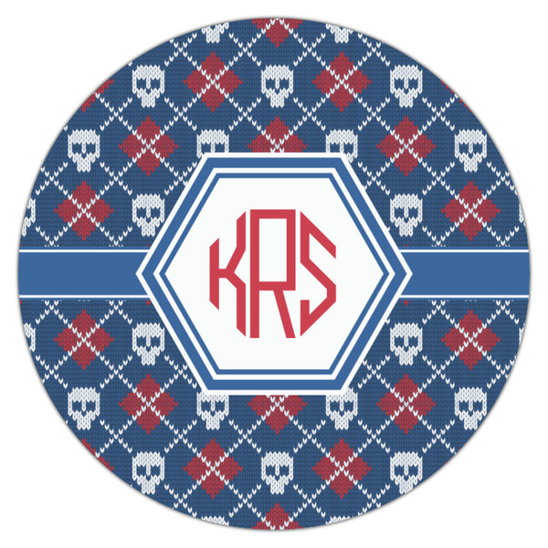 Knitted Argyle & Skulls Drink Topper - Small - Single