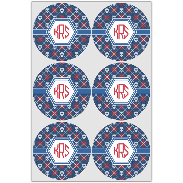 Knitted Argyle & Skulls Drink Topper - XLarge - Set of 6