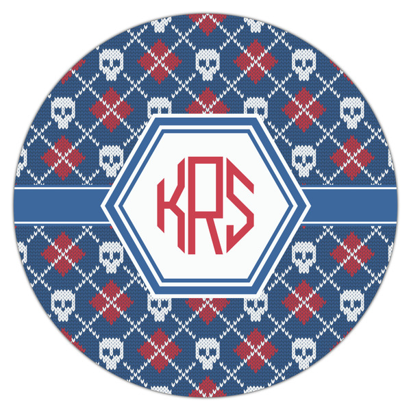 Knitted Argyle & Skulls Drink Topper - XLarge - Single