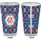 Knitted Argyle & Skulls Pint Glass - Full Color - Front & Back Views