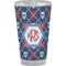 Knitted Argyle & Skulls Pint Glass - Full Color (Personalized)