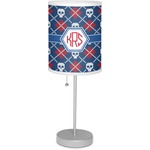 Knitted Argyle & Skulls Lamp with Drum Shade (Personalized)