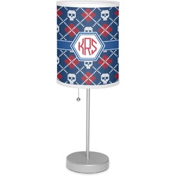 Knitted Argyle & Skulls Lamp with Drum Shade (Personalized)