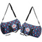 Knitted Argyle & Skulls Duffle bag small front and back sides