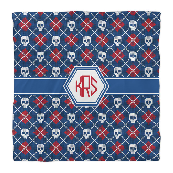 Knitted Argyle & Skulls Duvet Cover - Queen - Front