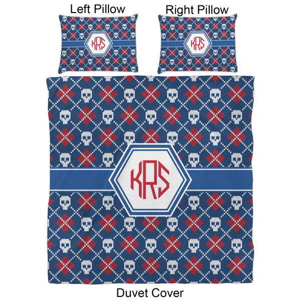 Knitted Argyle & Skulls Duvet Cover Set - Queen - Approval